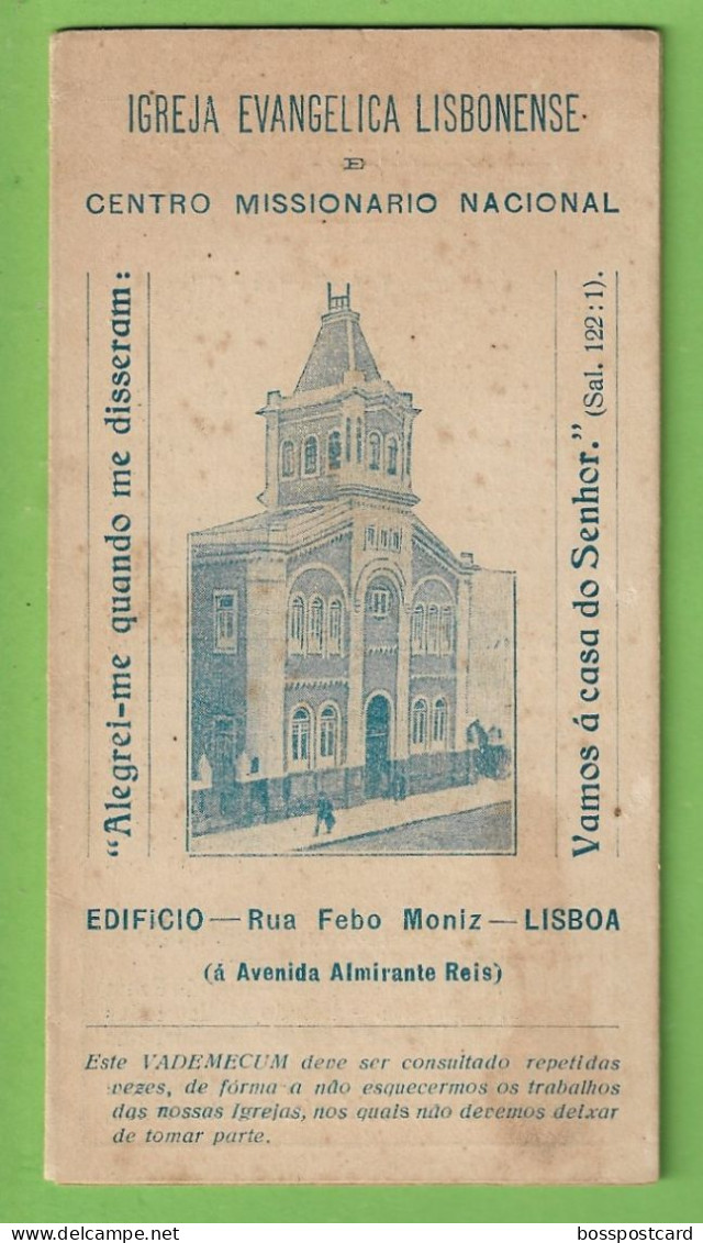 Lisboa  - Calendário De 1931 Da Igreja Evangelica Lisbonense - Publicidade - Portugal - Groot Formaat: 1921-40