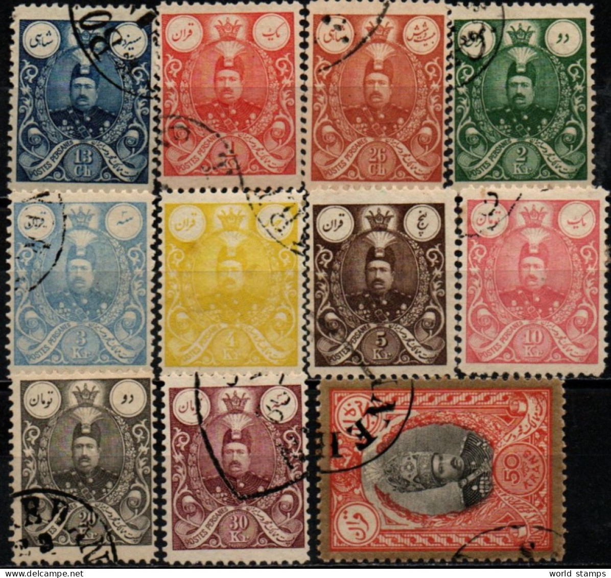 IRAN 1907-9 O - Irán