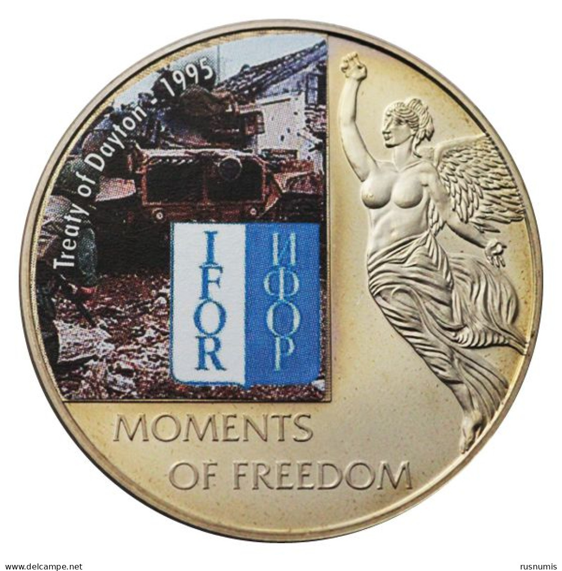 LIBERIA 10 DOLLARS MOMENTS OF FREEDOM IFOR MILITARY FORCE - DAYTON TREATY 2006 - Liberia