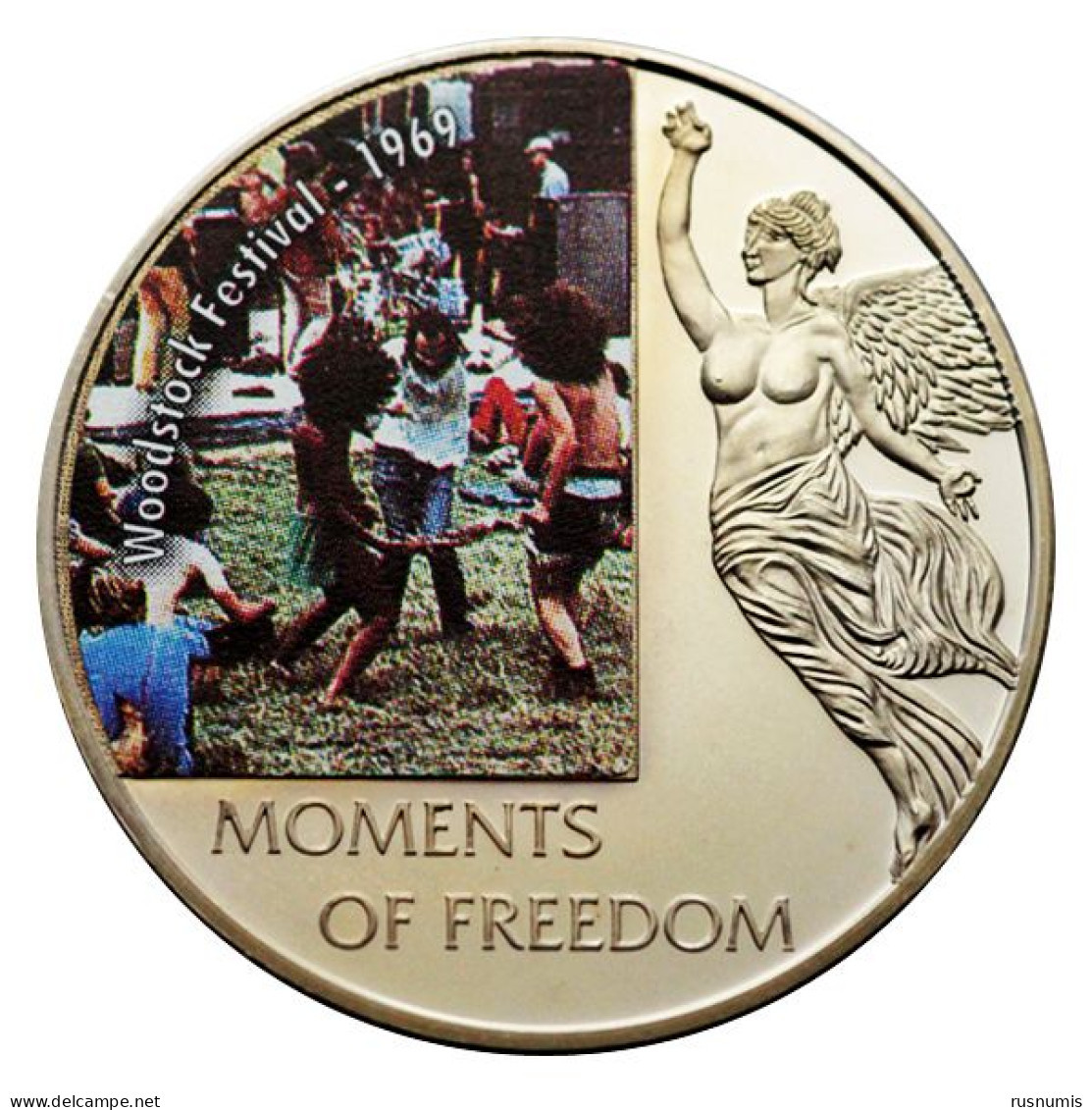 LIBERIA 10 DOLLARS MOMENTS OF FREEDOM - WOODSTOCK FESTIVAL 2006 - Liberia