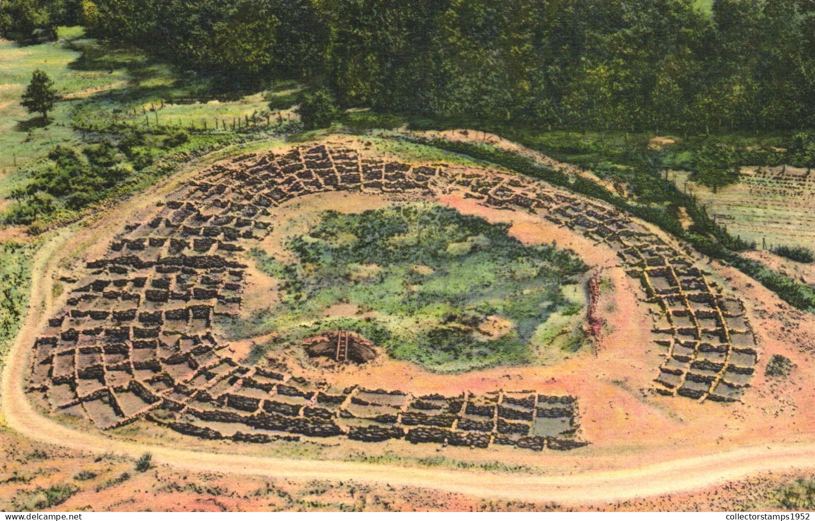FRIJOLES CANYON, COLORADO, RUINS OF TYUONYI, ANCIENT PUEBLOAN VILLAGE, UNITED STATES, POSTCARD - Other & Unclassified