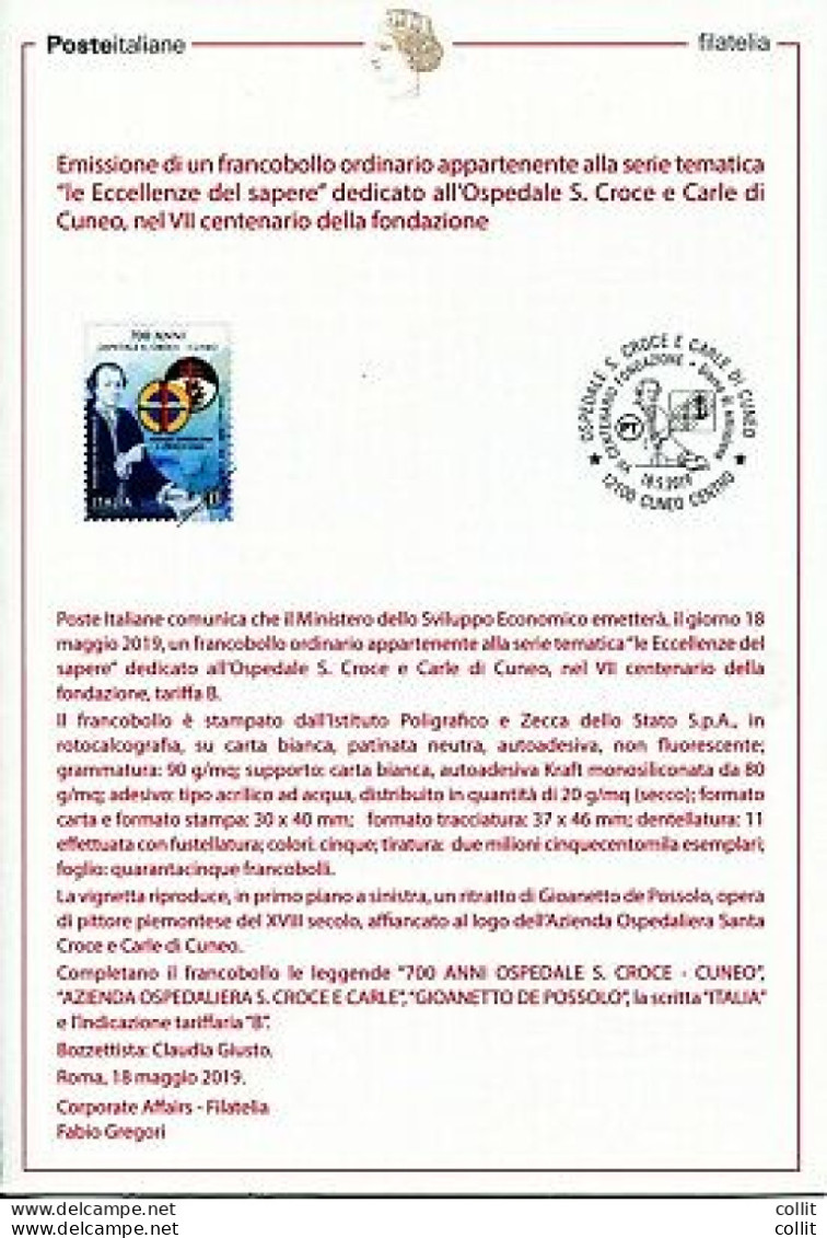 Bollettino Illustrativo Edizione Omaggio - Ospedale S.Croce E Carle Cuneo - Geschenkheftchen