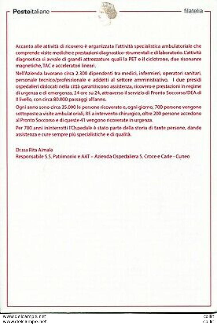 Bollettino Illustrativo Edizione Omaggio - Ospedale S.Croce E Carle Cuneo - Folder