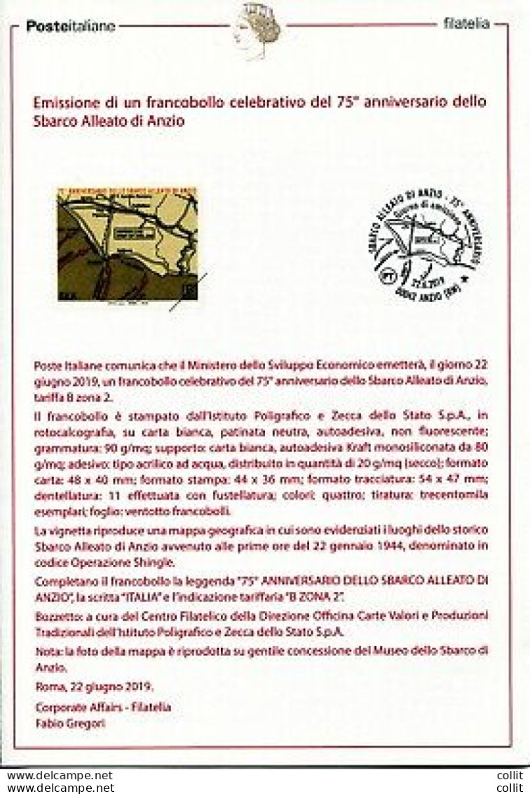 Bollettino Illustrativo Edizione Omaggio - Sbarco Di Anzio - Paquetes De Presentación