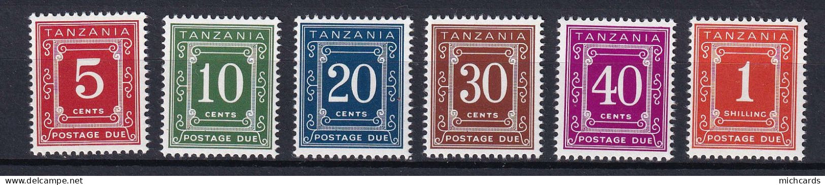 265 TANZANIE 1967 - Y&T 1/6 - Taxe - Neuf ** (MNH) Sans Charniere - Tansania (1964-...)