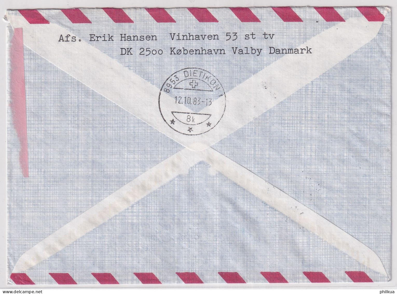 MiNr. 784 - 789 Dänemark 1983, 6. Okt. Rettungsdienste  R-Brief  Kopenhagen - Schweiz - Covers & Documents