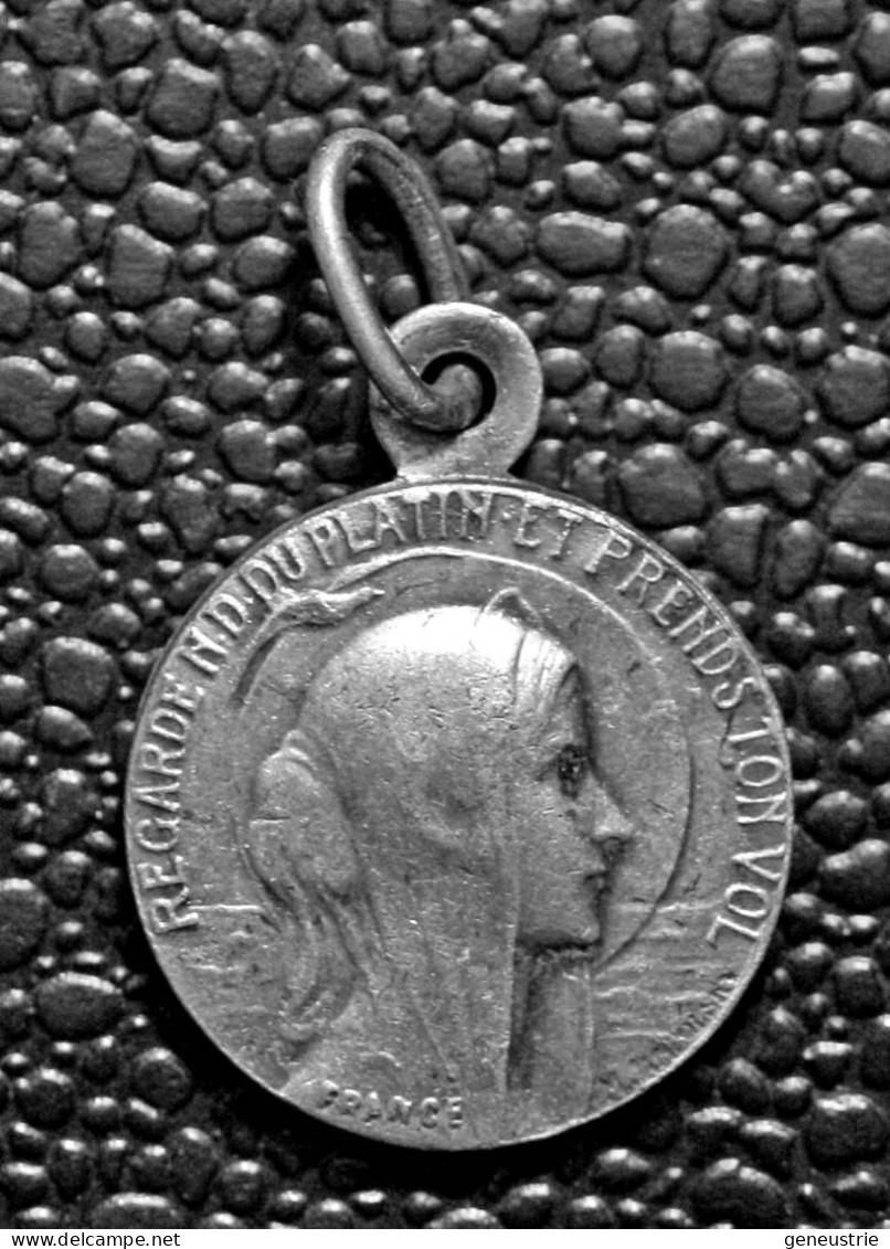 WW1 Médaille Religieuse D'aviateur 12.8mm "Notre-Dame Du Platin"  Saint-Palais-sur-Mer - Grav. Michel Jampolsky WWI - 1914-18