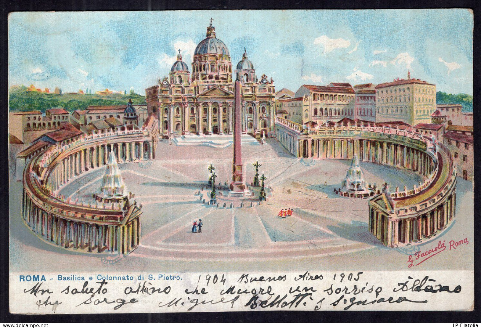 Italy - 1905 - Roma - Basilica E Colonnato Di S. Pietro - San Pietro