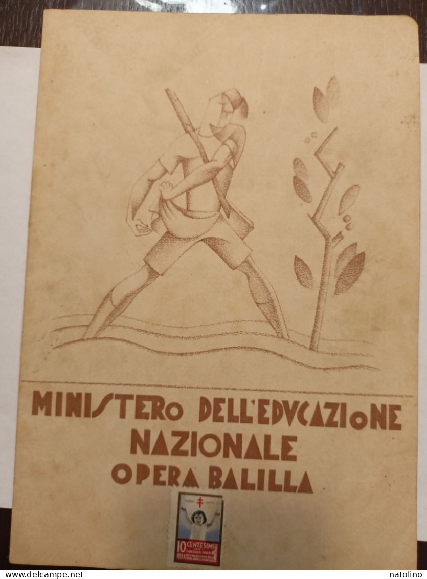 Ministero Dell Educazione Nazionale Opera Balilla Pagella Anno Scolastico 1932/33 Fascismo Termini Imerese Storia Locale - Diplomi E Pagelle