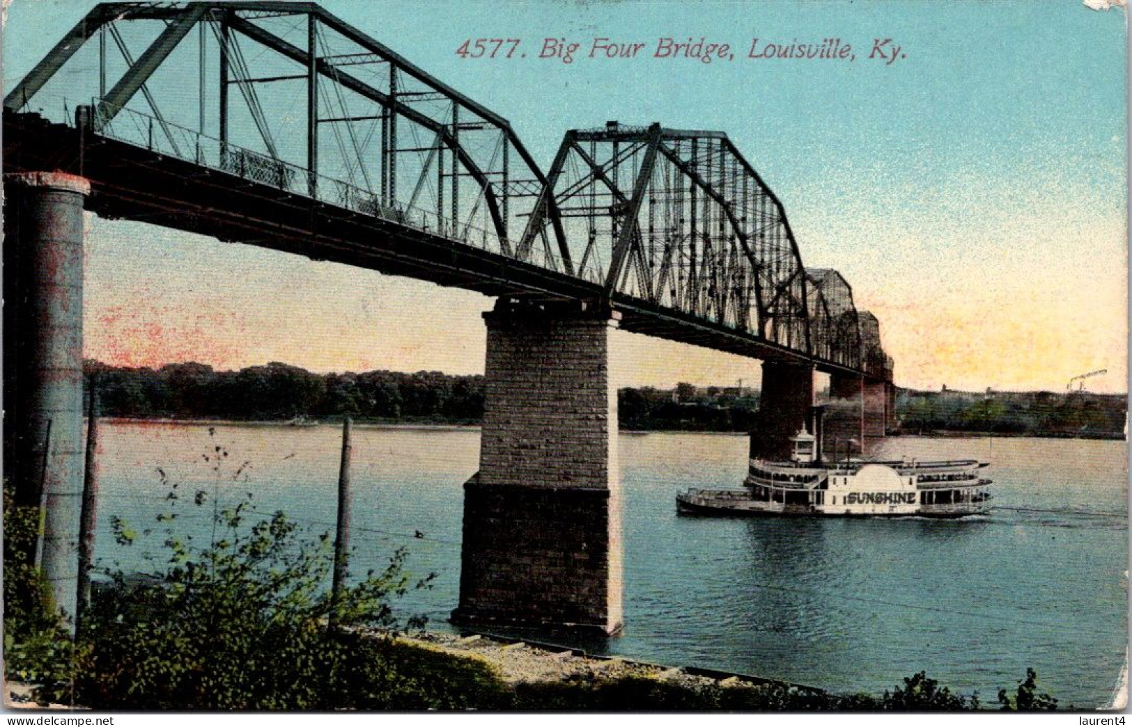 13-4-2024 (1 Z 46) VERY OLD - (posted In 1914) - USA 4577 Big Four Bridge - Louisville - Bridges