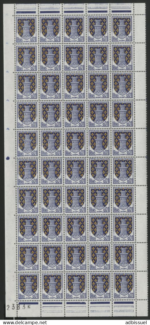 N° 1351A 1 Ct NIORT Panneau De 50 Ex Neufs ** (MNH) Cote 10 € - Feuilles Complètes