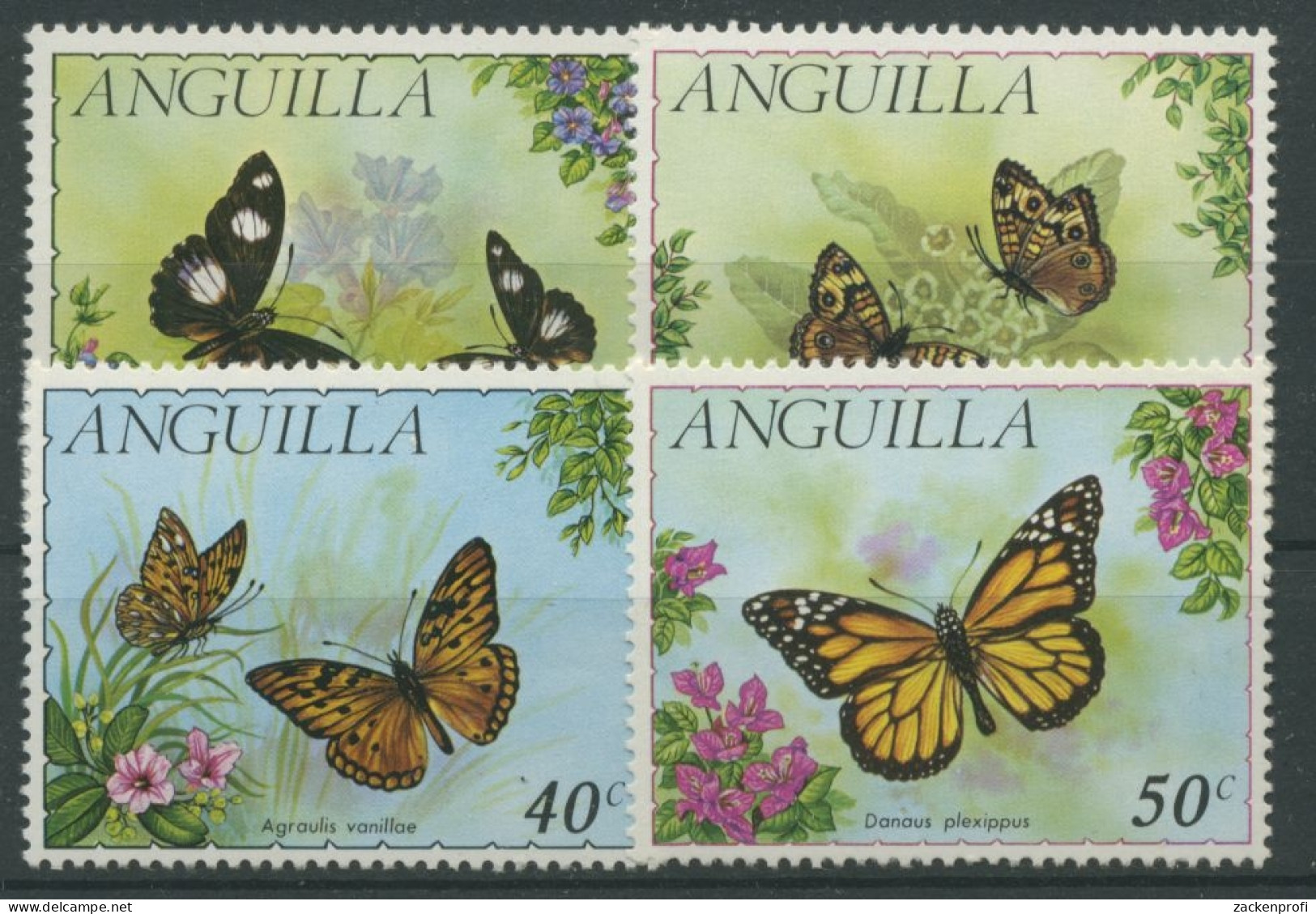 Anguilla 1971 Insekten Schmetterlinge 123/26 Postfrisch - Anguilla (1968-...)