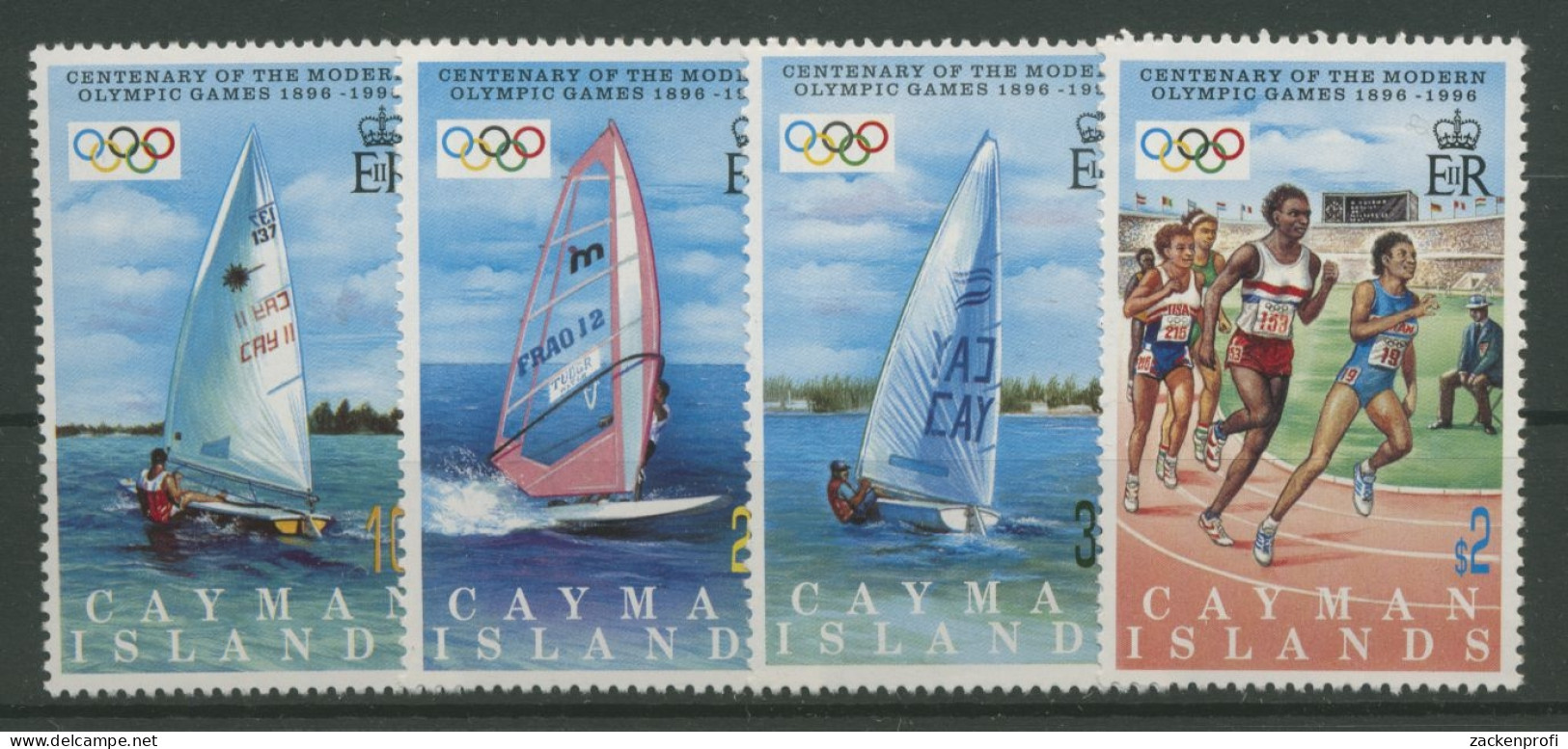 Cayman-Islands 1996 100 Jahre Olympia Neuzeit Segeln Laufen 752/55 Postfrisch - Cayman Islands