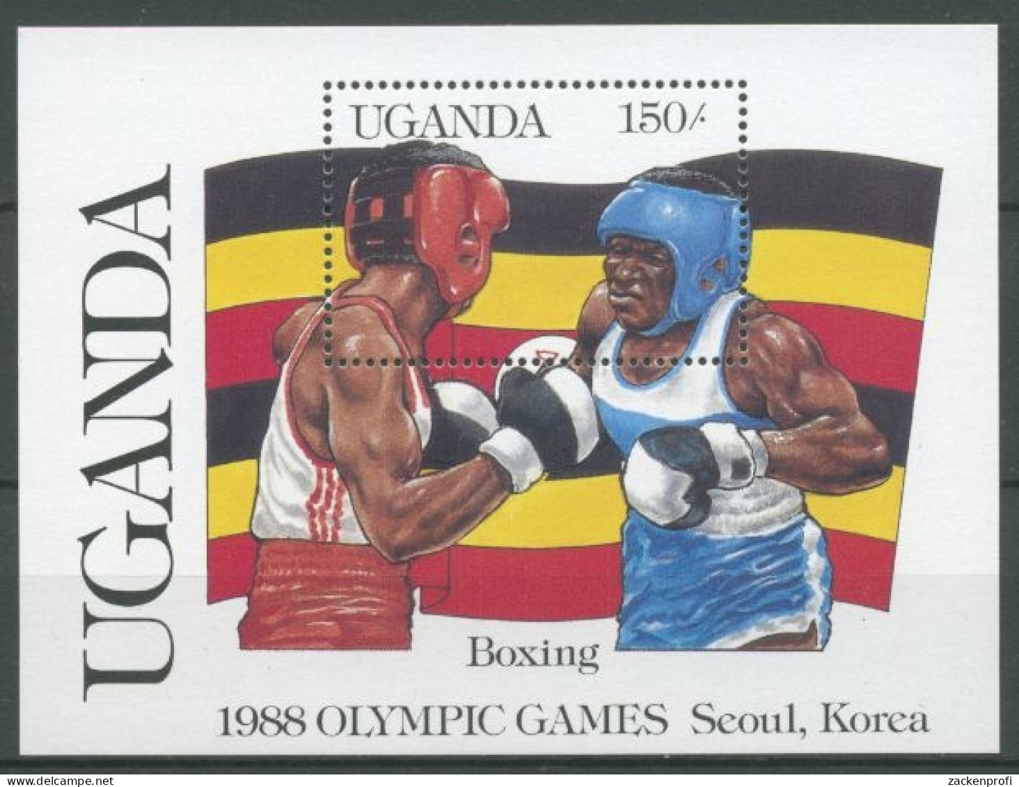 Uganda 1987 Olymp. Sommerspiele Seoul Boxen Block 70 Postfrisch (C27487) - Uganda (1962-...)