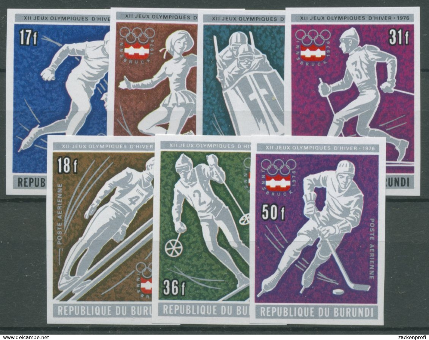 Burundi 1976 Olympische Winterspiele In Innsbruck 1249/55 B Postfrisch - Unused Stamps