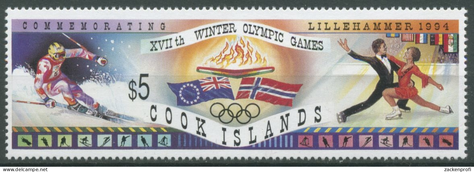 Cook-Inseln 1994 Olympische Winterspiele Lillehammer 1402 Postfrisch - Cook Islands