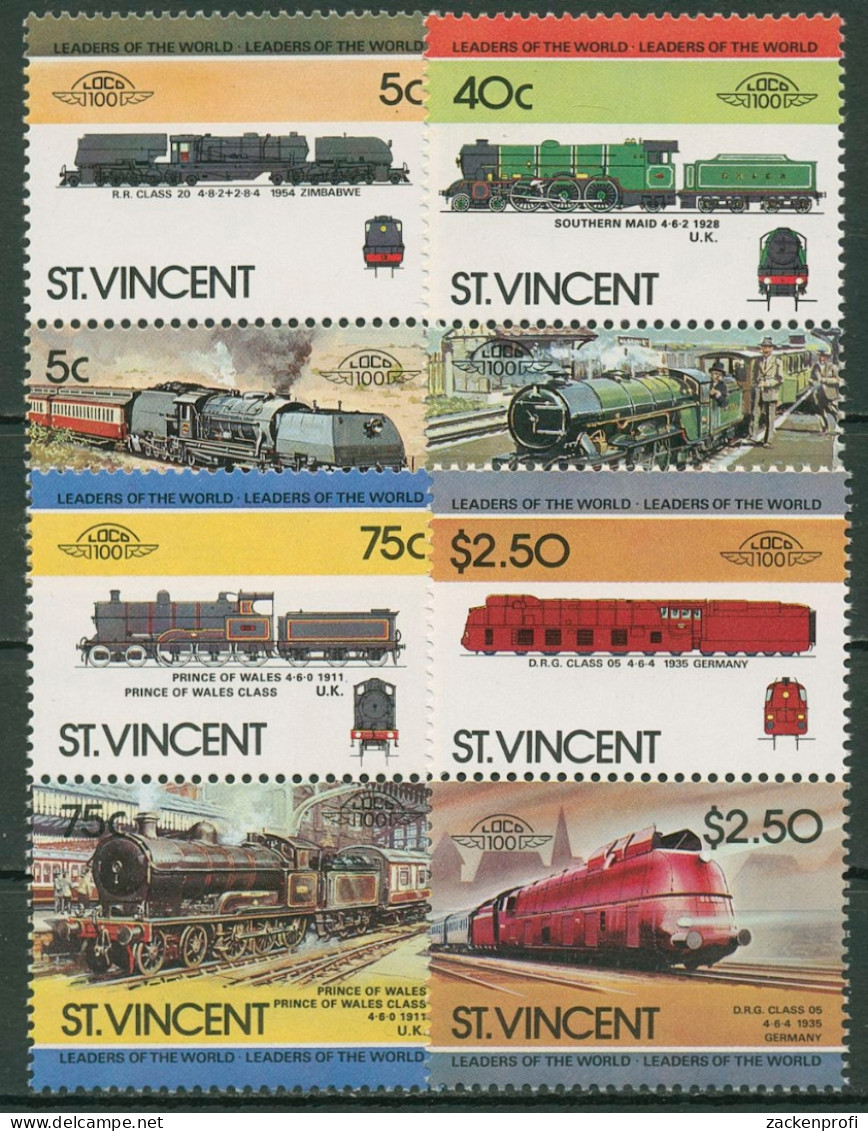 St. Vincent 1984 Lokomotiven 770/77 Postfrisch - St.Vincent (1979-...)