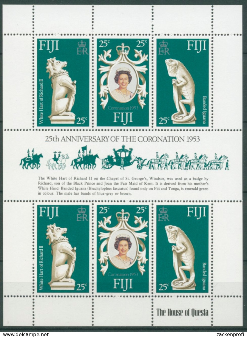 Fidschi 1978 25. Krönungsjubiläum Elisabeth II. 372/74 K Postfrisch (C27887) - Fidji (1970-...)