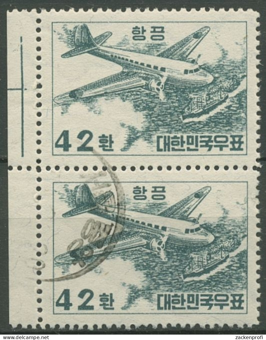 Korea (Süd) 1953 Flugpost Flugzeug Und Dampfer 164 Paar Gestempelt - Corea Del Sud