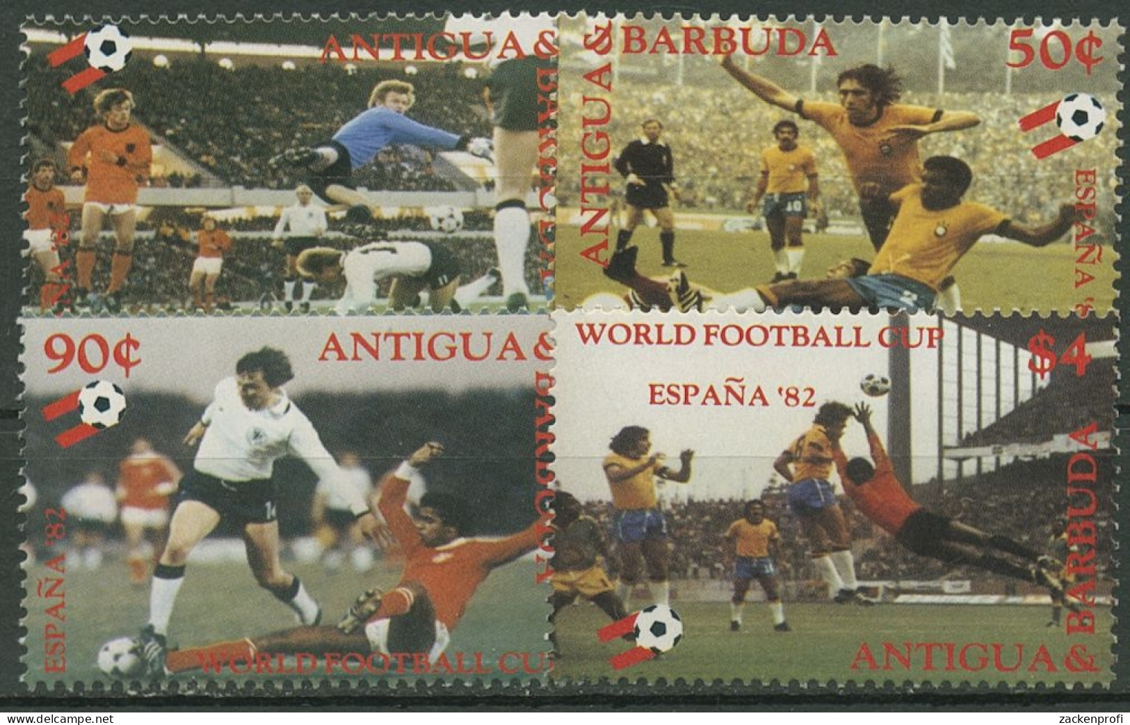 Antigua & Barbuda 1982 Fußball-WM Spanien 659/62 A Postfrisch - Antigua Y Barbuda (1981-...)