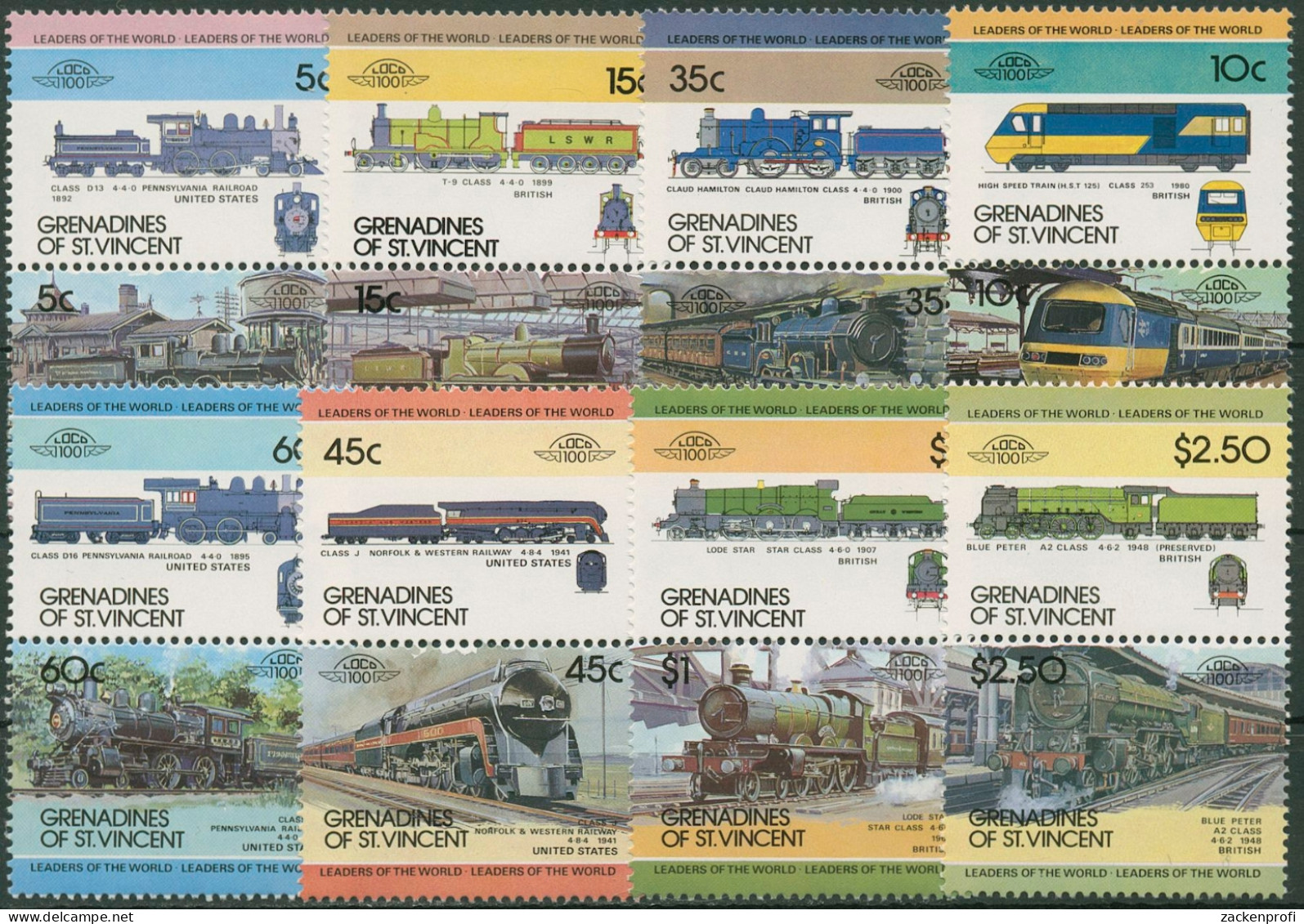 St. Vincent - Grenadinen 1984 Lokomotiven 284/99 Postfrisch - St.Vincent Und Die Grenadinen