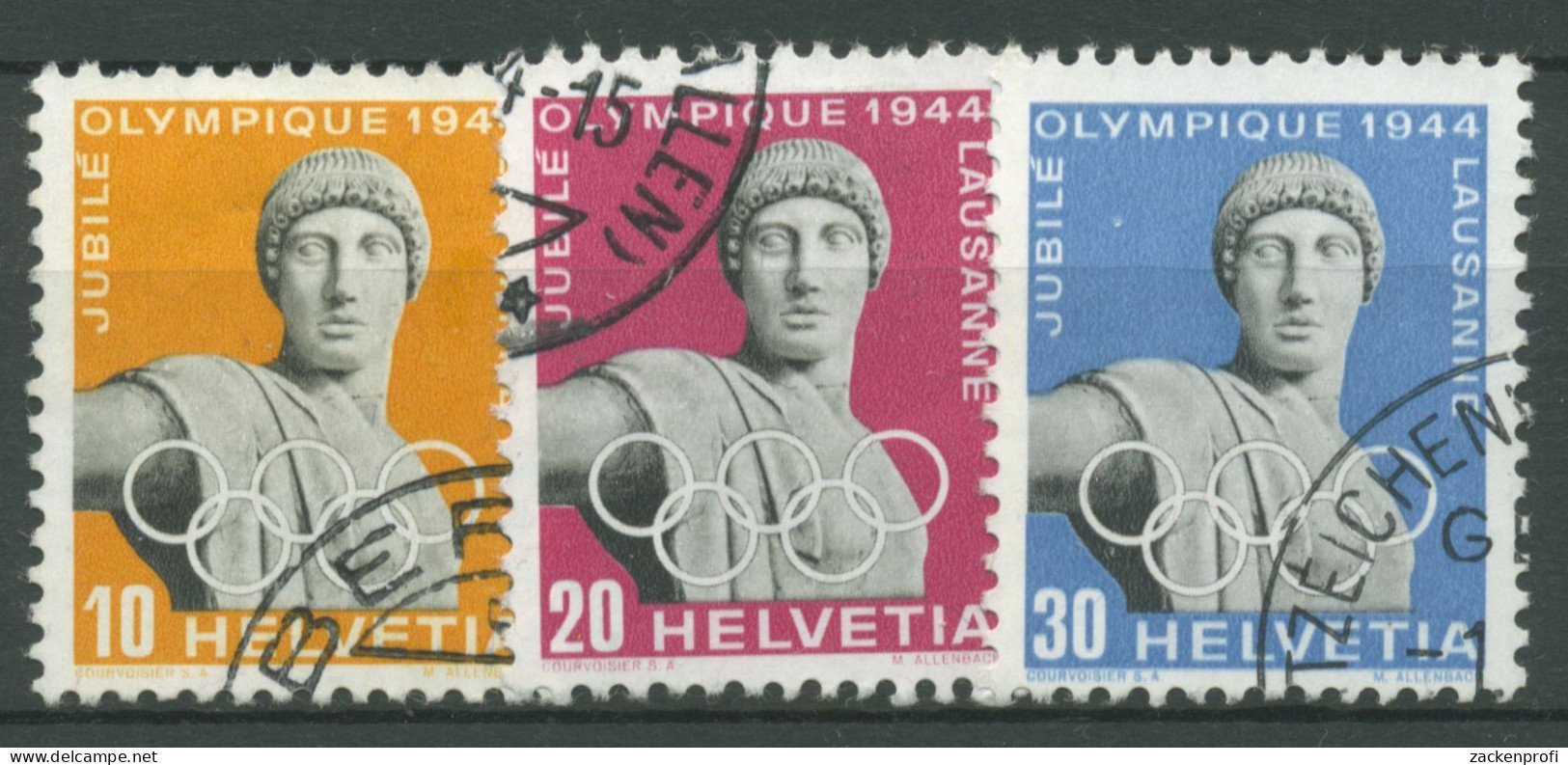 Schweiz 1944 50 Jahre Int. Olympisches Komitee 428/30 X Gestempelt - Oblitérés