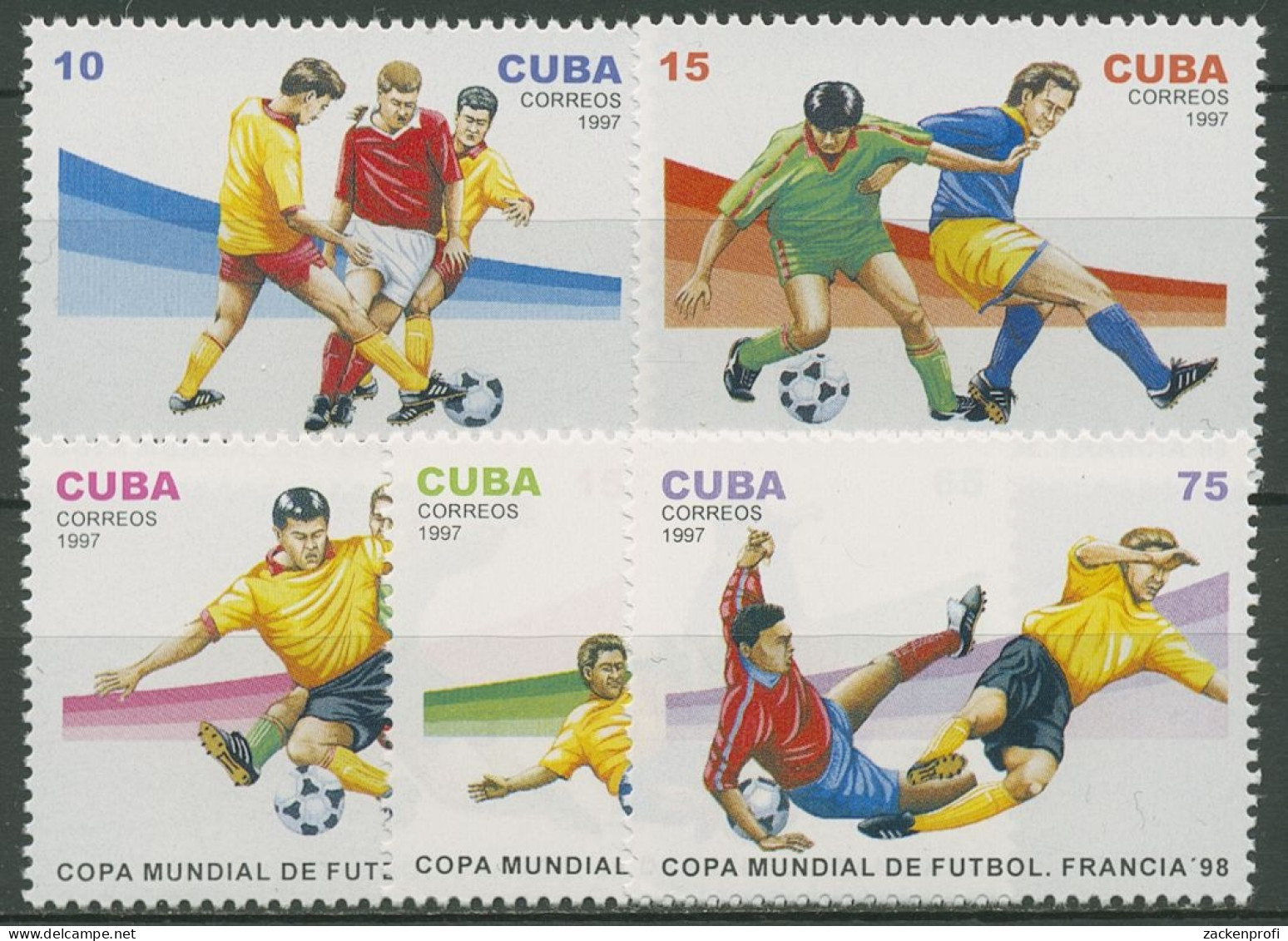 Kuba 1997 Fußball-WM Frankreich'98 4003/07 Postfrisch - Ongebruikt