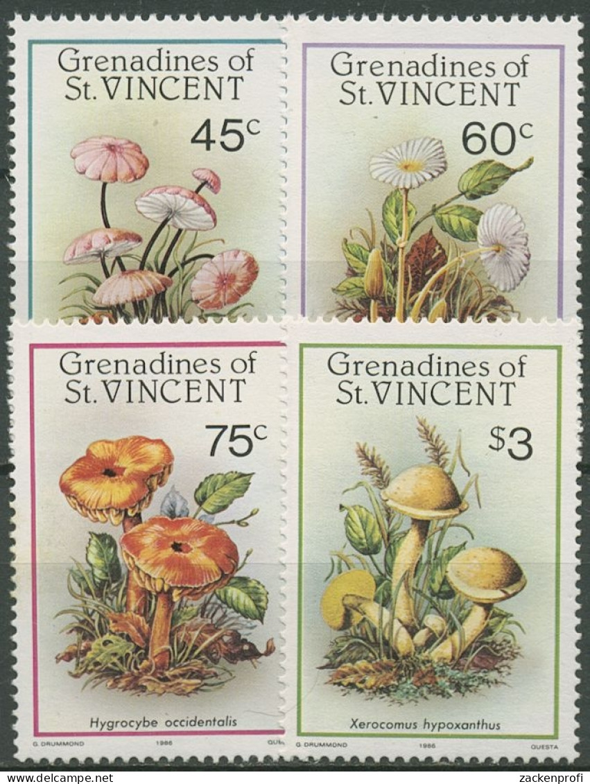 St. Vincent - Grenadinen 1986 Pilze 493/96 Postfrisch - St.-Vincent En De Grenadines