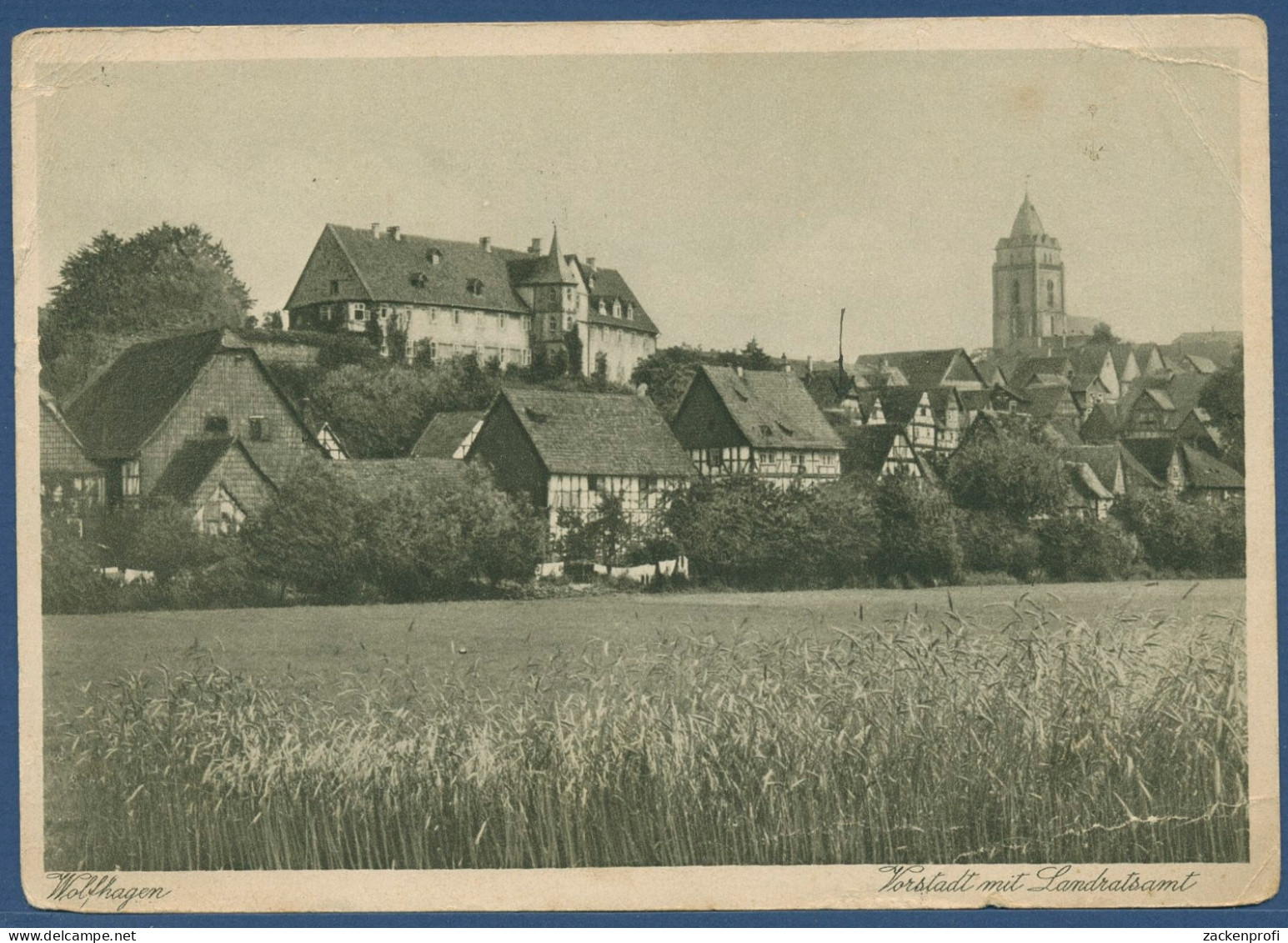 Wolfhagen Vorstadt Mit Landratsamt, Gelaufen 1931 (AK3832) - Wolfhagen