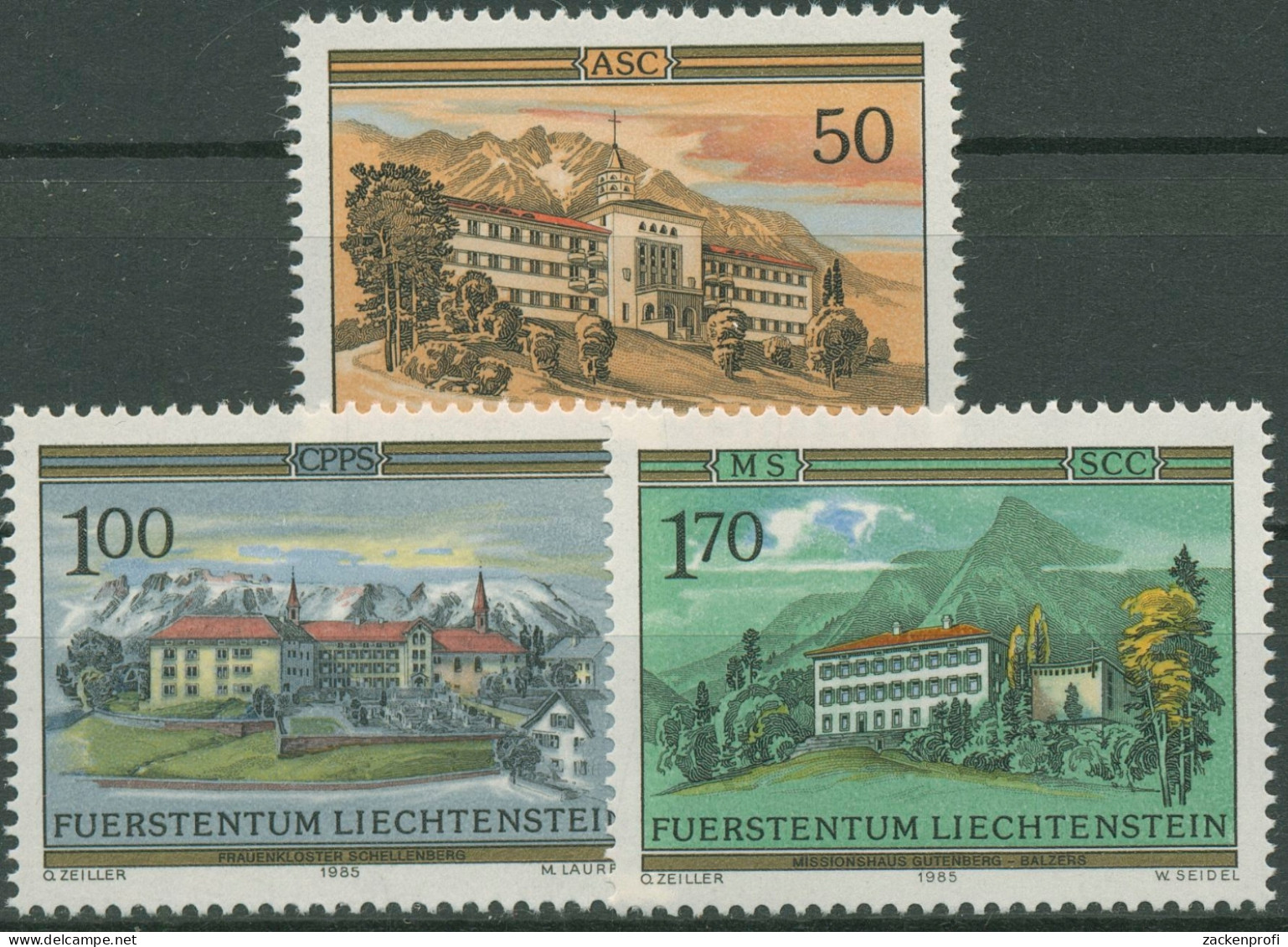 Liechtenstein 1985 Orden Und Klöster 868/70 Postfrisch - Neufs