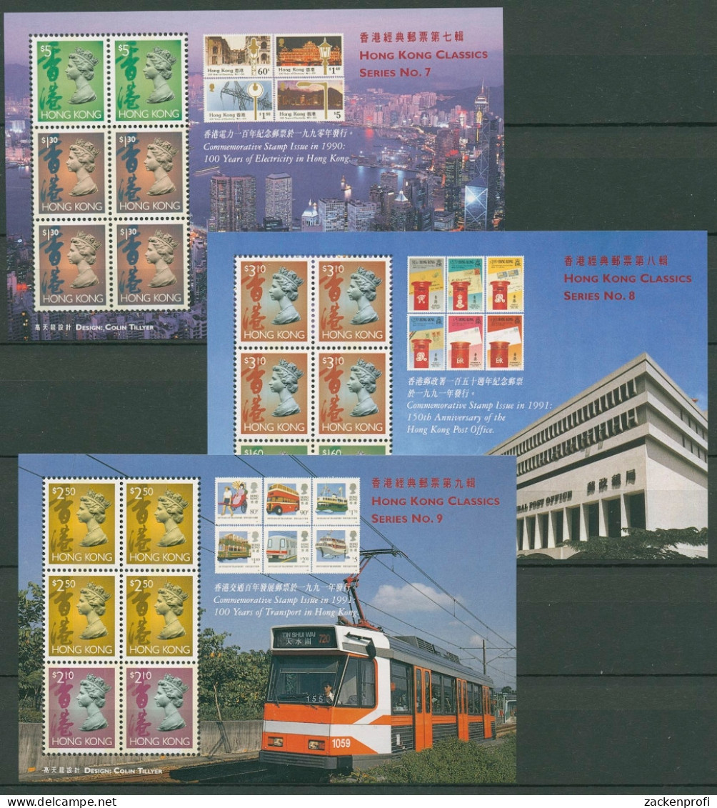 Hongkong 1997 Vergangenheit Und Gegenwart Block 49/51 Postfrisch (C29313) - Blocks & Kleinbögen