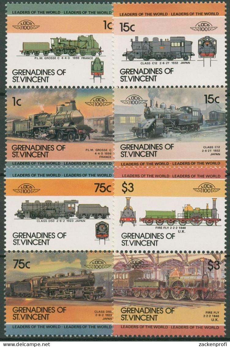 St. Vincent - Grenadinen 1985 Lokomotiven 363/70 Postfrisch - St.Vincent & Grenadines