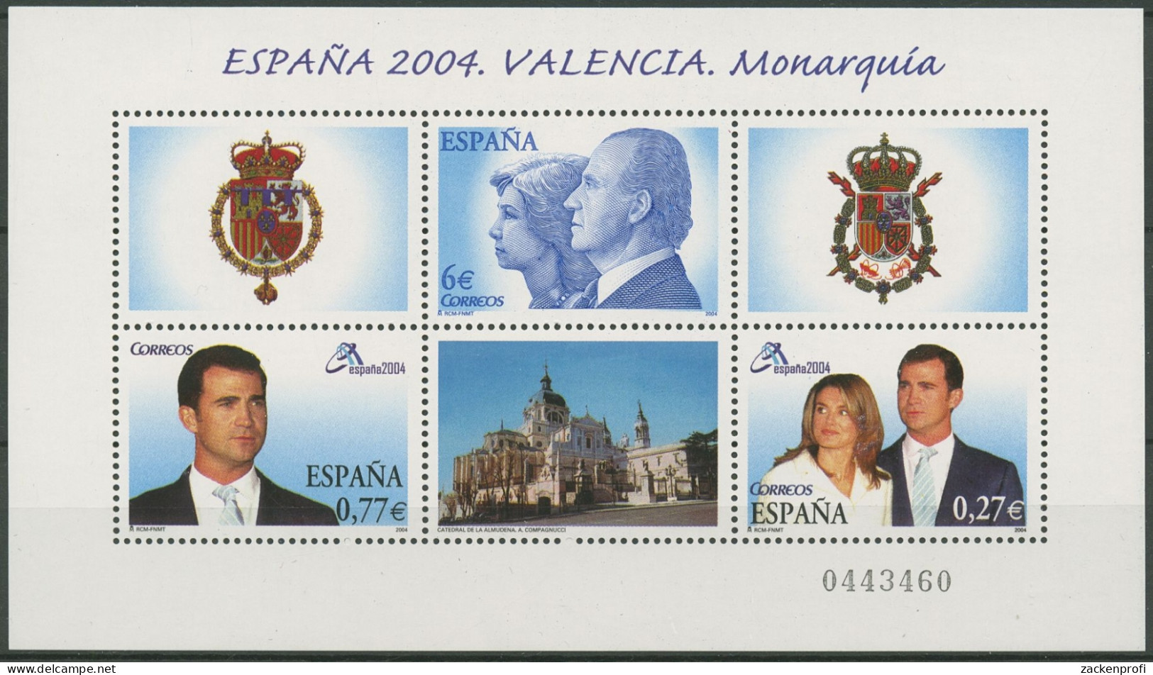 Spanien 2004 ESPANA Königspaare Block 138 Postfrisch (C97603) - Blocks & Kleinbögen