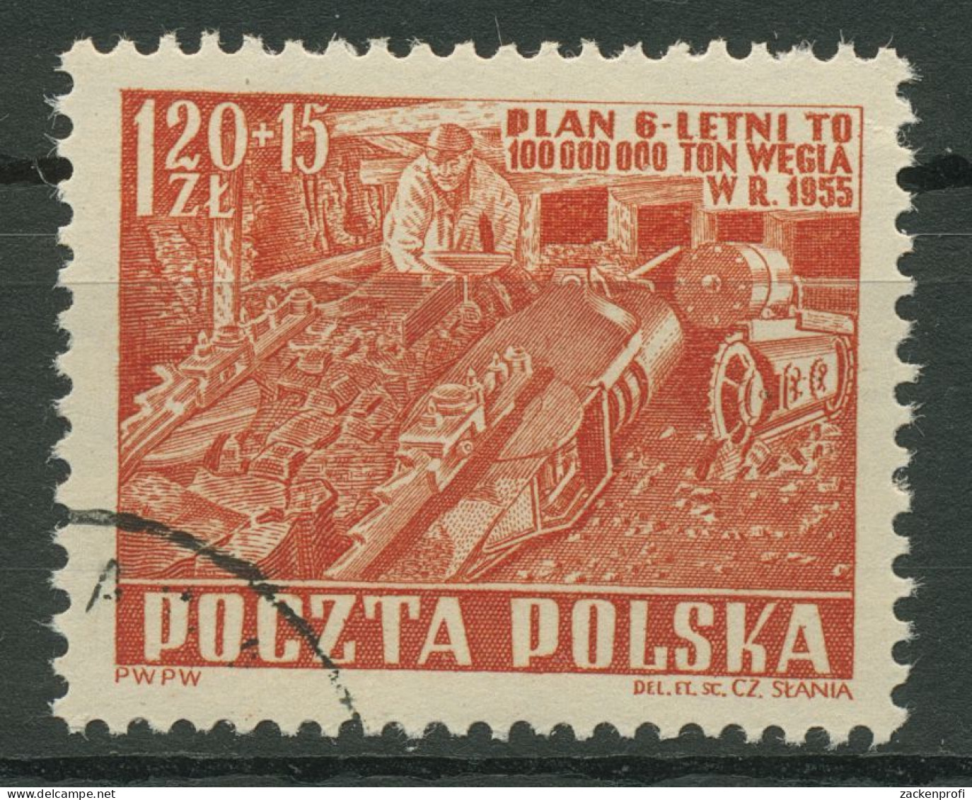 Polen 1952 Sechsjahresplan Bergbau 777 Gestempelt - Used Stamps