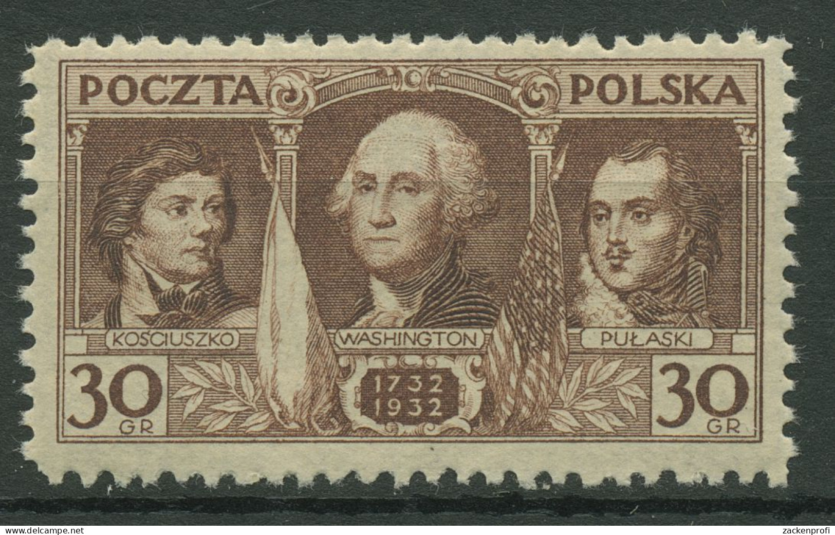 Polen 1932 200. Geburtstag Von George Washington 271 Postfrisch, Kleine Mängel - Ongebruikt