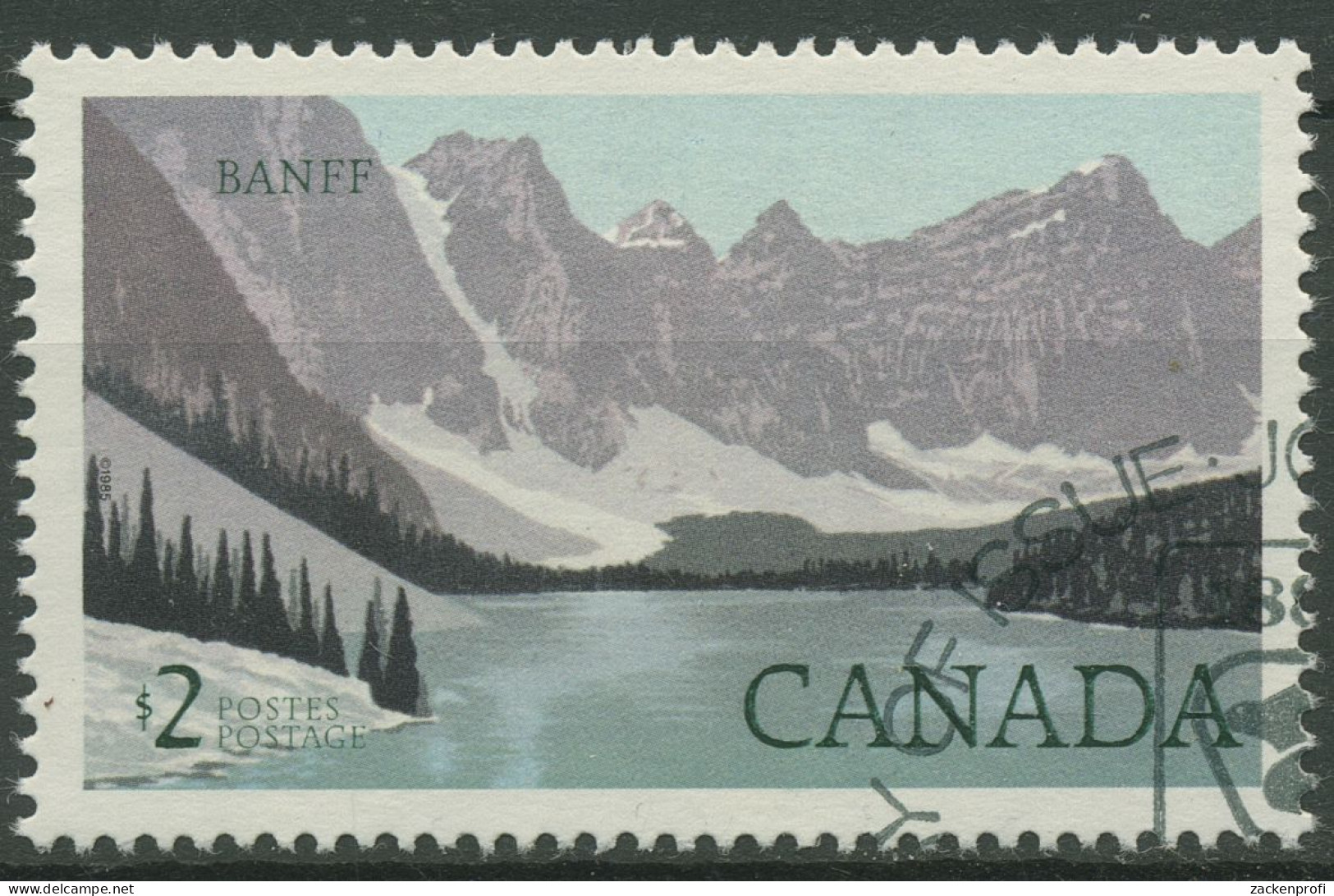 Kanada 1985 Banff-Nationalpark Moraine-See 949 Gestempelt - Usados