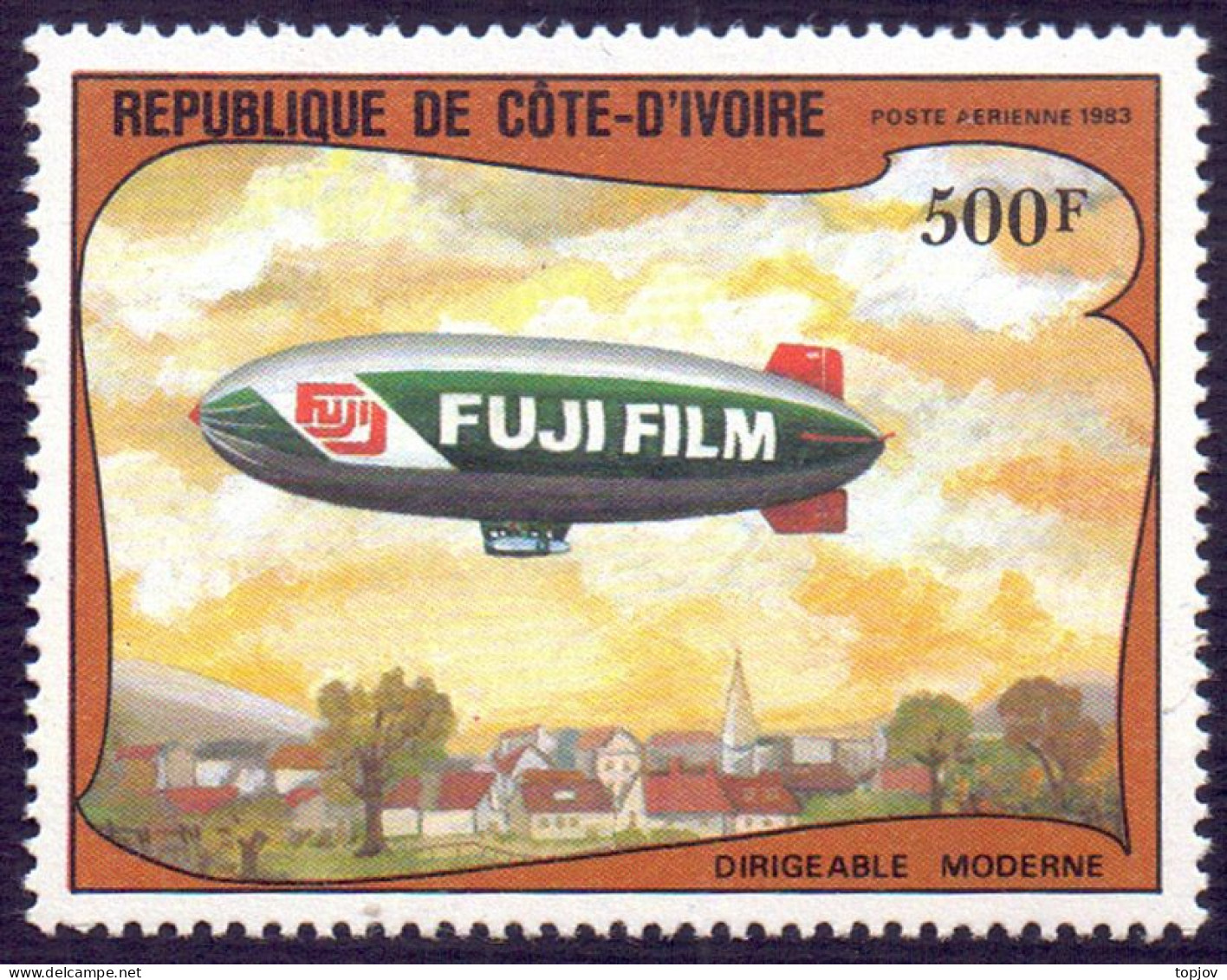 COTE D'IVOIRE - FUJI FILM  ZEPPELIN - **MNH - 1983 - Cinéma