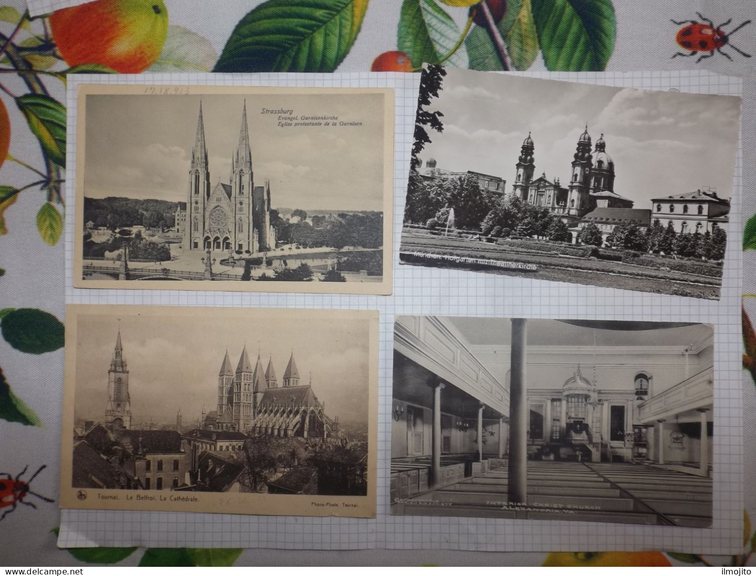 LOT OF 19 POSTCARD CHURCH EGLISE AK CPA - Chiese E Cattedrali