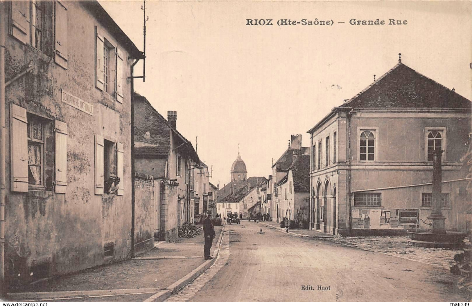 Rioz Grande Rue Gendarmerie Fontaine CLB Huot - Rioz