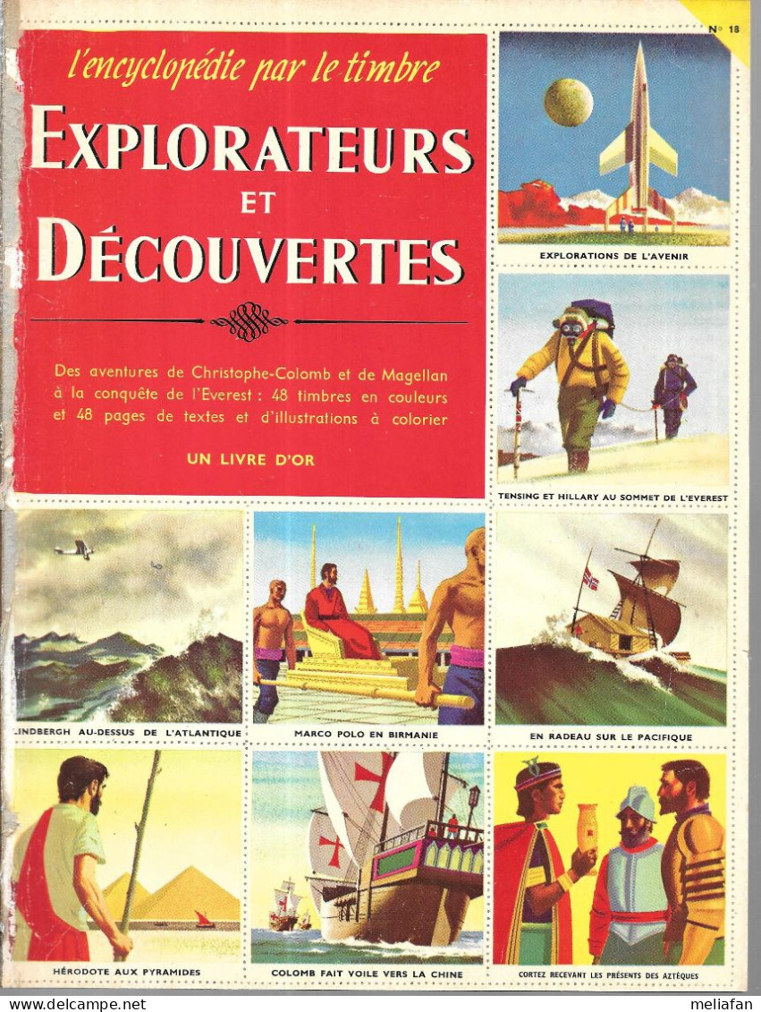 DL90 - ALBUM ENCYCLOPEDIE PAR LE TIMBRE - EXPLORATEURS ET DECOUVERTES - COMPLET - Albums & Catalogues