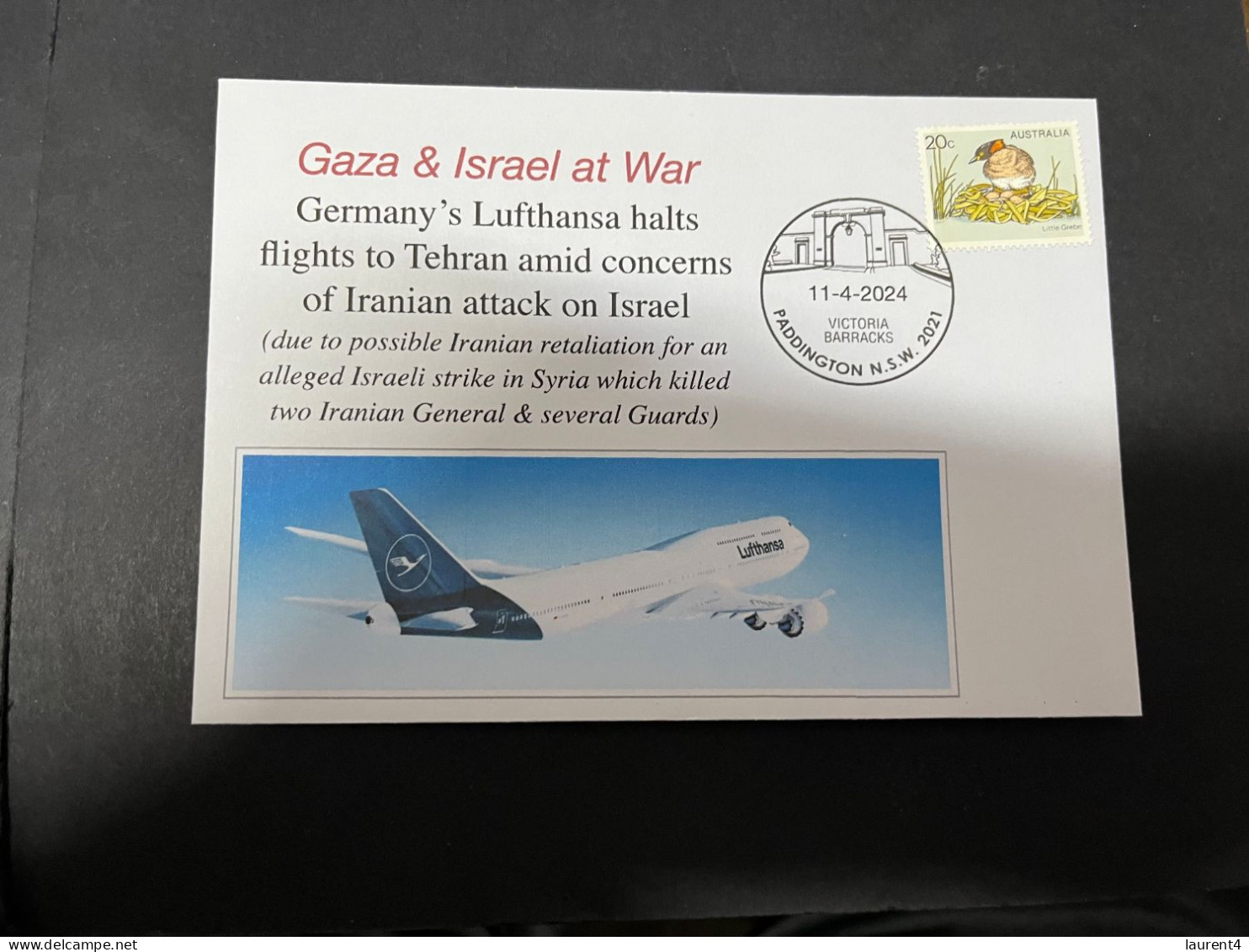 13-4-2024 (1 Z ) War In Gaza - Germany Airline Lufthansa Halts Flight Ro Tehran Amid Concern Of Itanian Attack On Israel - Militares