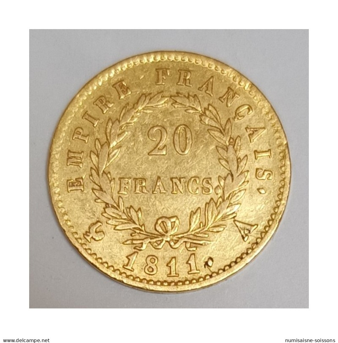 GADOURY 1025 - 20 FRANCS 1811 A - Paris - NAPOLÉON 1er - REVERS EMPIRE - KM 695 - TB+ - 20 Francs (gold)