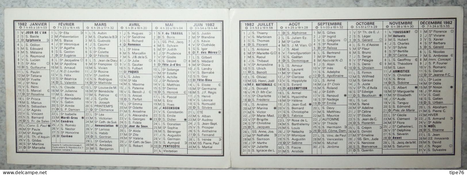 Petit Calendrier  Poche 1982 La Poste  PTT La Poste Aux Lettres Dans Les Pyrénées - Neuilly Sur Marne Seine Saint Denis - Klein Formaat: 1981-90