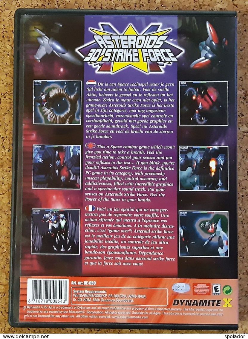 DYNAMITE-Asteroids 3D Strike Force-The Ultimate Shoot Em Up Experience-PC CD-ROM-PC Game - Jeux PC