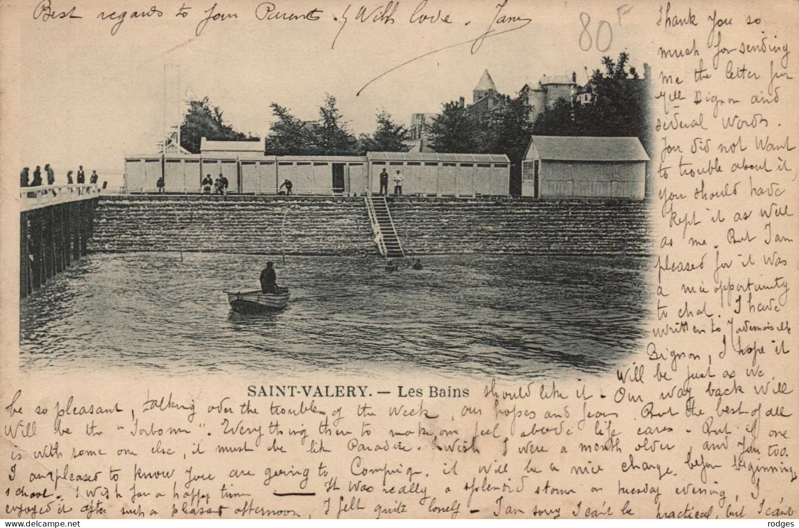 80 , Cpa  SAINT VALERY Sur SOMME , Les Bains  (2972) - Saint Valery Sur Somme