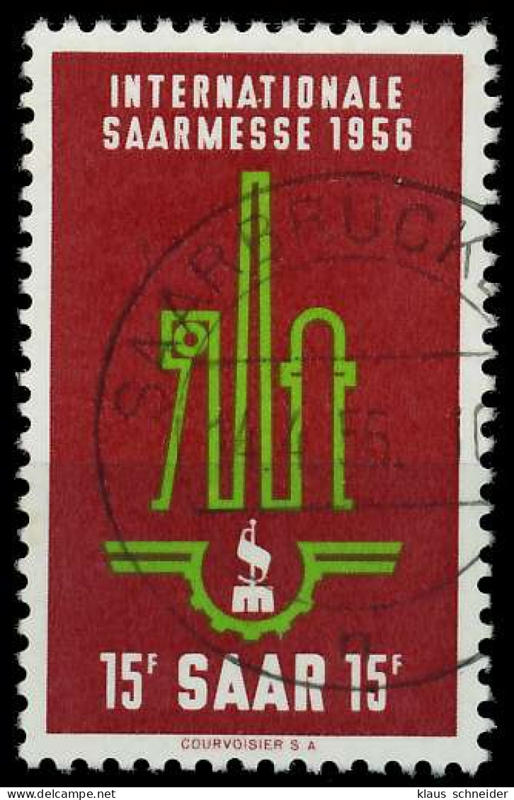SAARLAND 1956 Nr 368 Zentrisch Gestempelt X79DCAE - Used Stamps