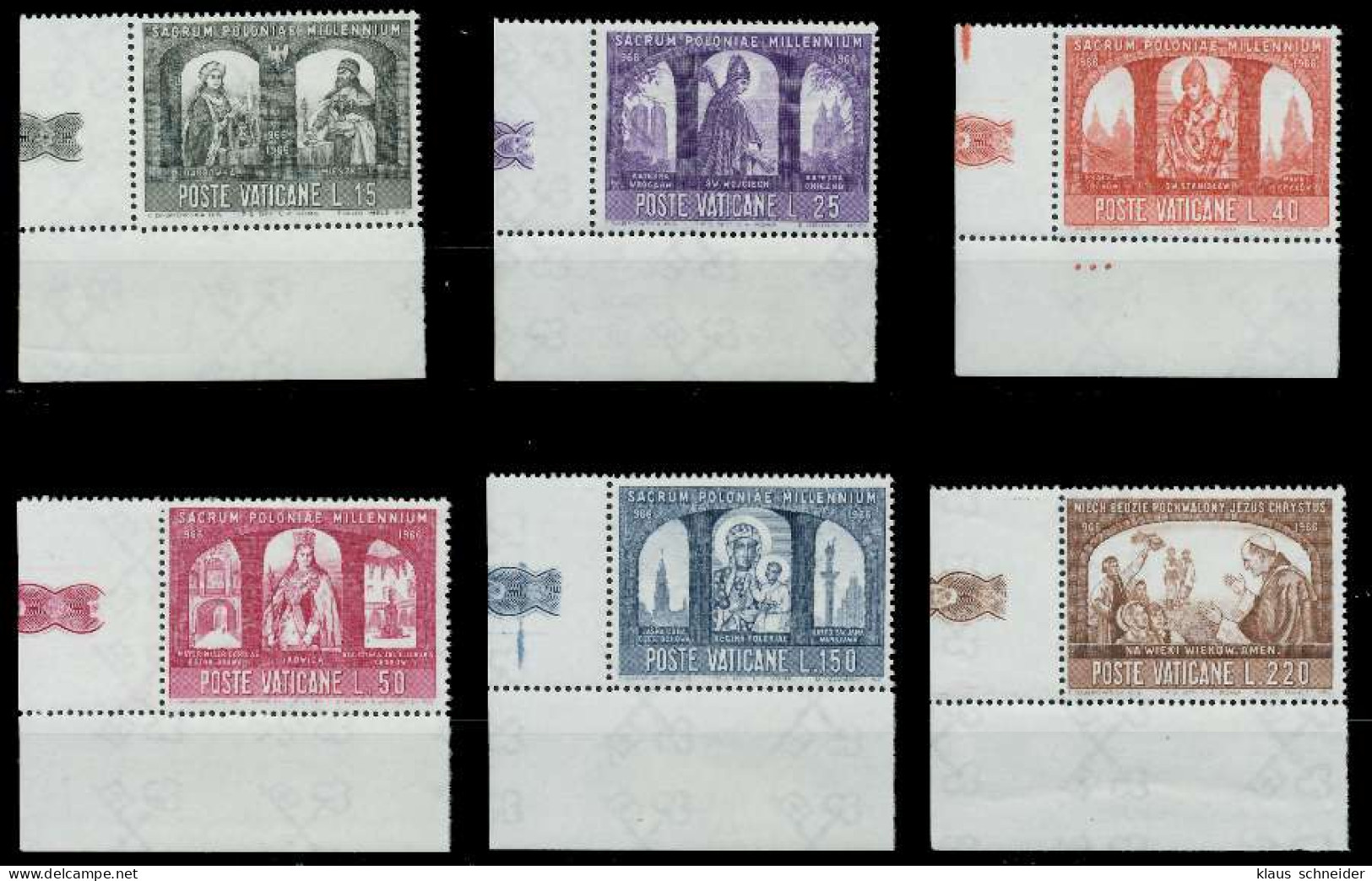 VATIKAN 1966 Nr 502-507 Postfrisch ECKE-ULI X809C2A - Unused Stamps
