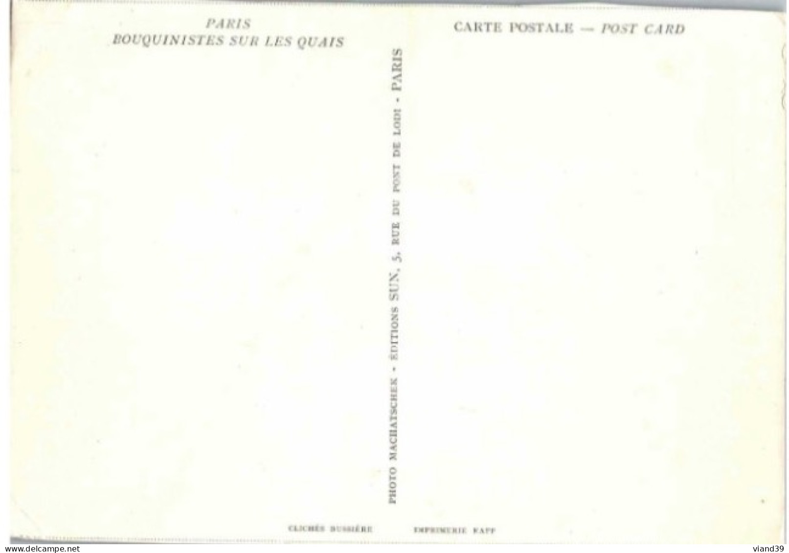 PARIS. -  Bouquinistes Sur Les Quais. -  Non écrite. -  Carte Format. 17 Cm X 12 Cm. - La Seine Et Ses Bords