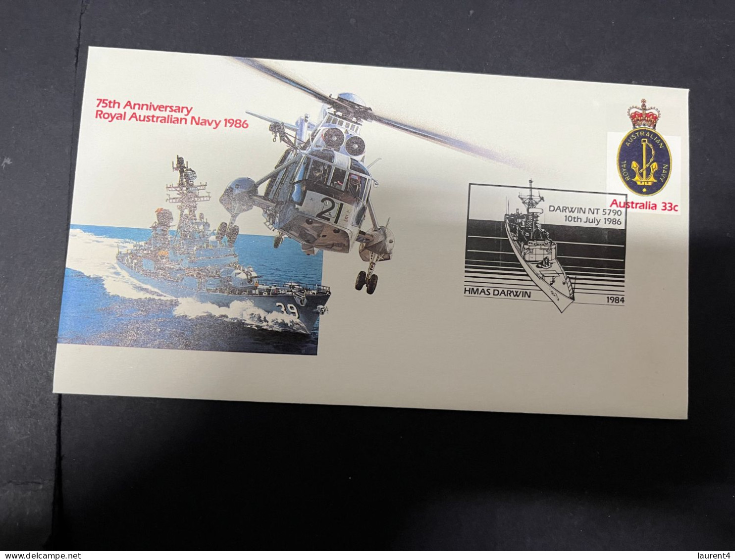 13-4-2024 (1 X 49) Australia - 1986 - 75th Anniversary Of The Royal Australian Navy (part 2 - 4 Covers) - Sobre Primer Día (FDC)