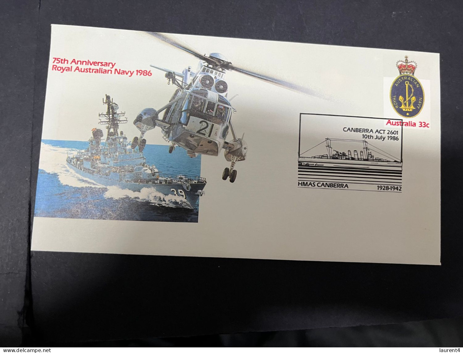 13-4-2024 (1 X 49) Australia - 1986 - 75th Anniversary Of The Royal Australian Navy (part 2 - 4 Covers) - Sobre Primer Día (FDC)